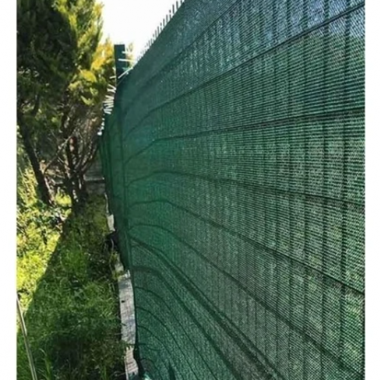 Abk Plastik %95'lik Yeşil Gölgelik File, Çit Filesi, Çit Örtüsü - Şeritli Halkalı 4m x 10m
